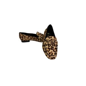 Antonio Melani Leopard Print Hair Loafer Flats Women's Size 7.5M